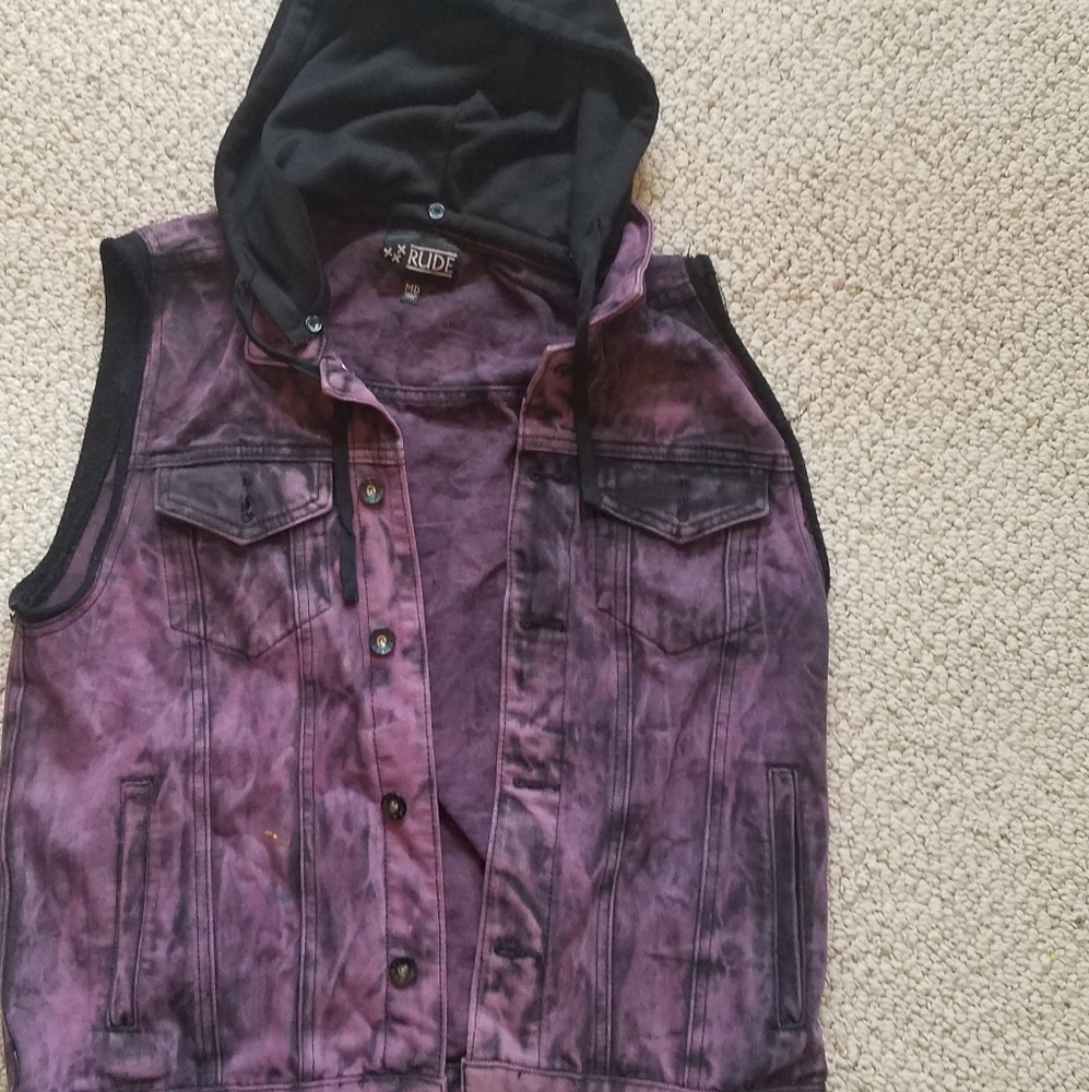 Purple Jean Vest